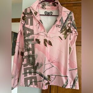 Realtree Pink and Brown Camo Shirt Girls L Large